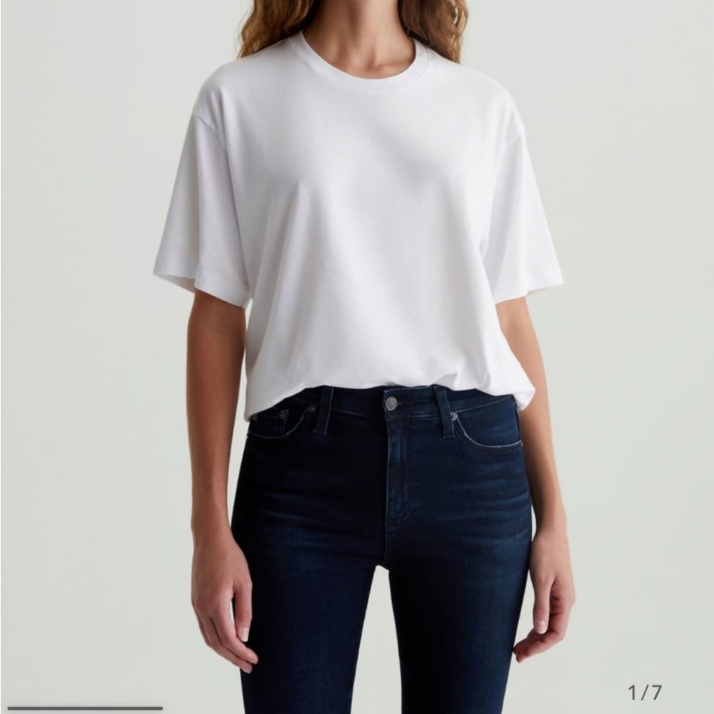 AG Adriano Goldschmied White Short Sleeve Tee